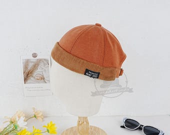 Vintage bezrondowe kapelusze dokerowe, czapka beanie na świeżym powietrzu dla mężczyzn i kobiet, czapka zimowa na jesień i zimę, czapki marynarskie, czapki streetwearowe, czapki codzienne, prezent
