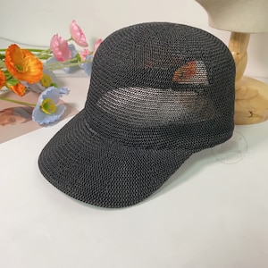 3 Color Fashion Solid Color Straw Baseball Caps, Summer Breathable Hats for Women, Adjustable Sun Visor Hats, Beach Hats, Best Gift for Her