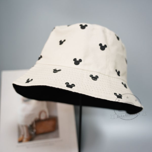 Sombreros tipo pescador con orejas de ratón en 4 colores, gorras de pescador personalizadas con dibujos animados para adultos, gorras de vacaciones, viseras de verano, regalos de cumpleaños