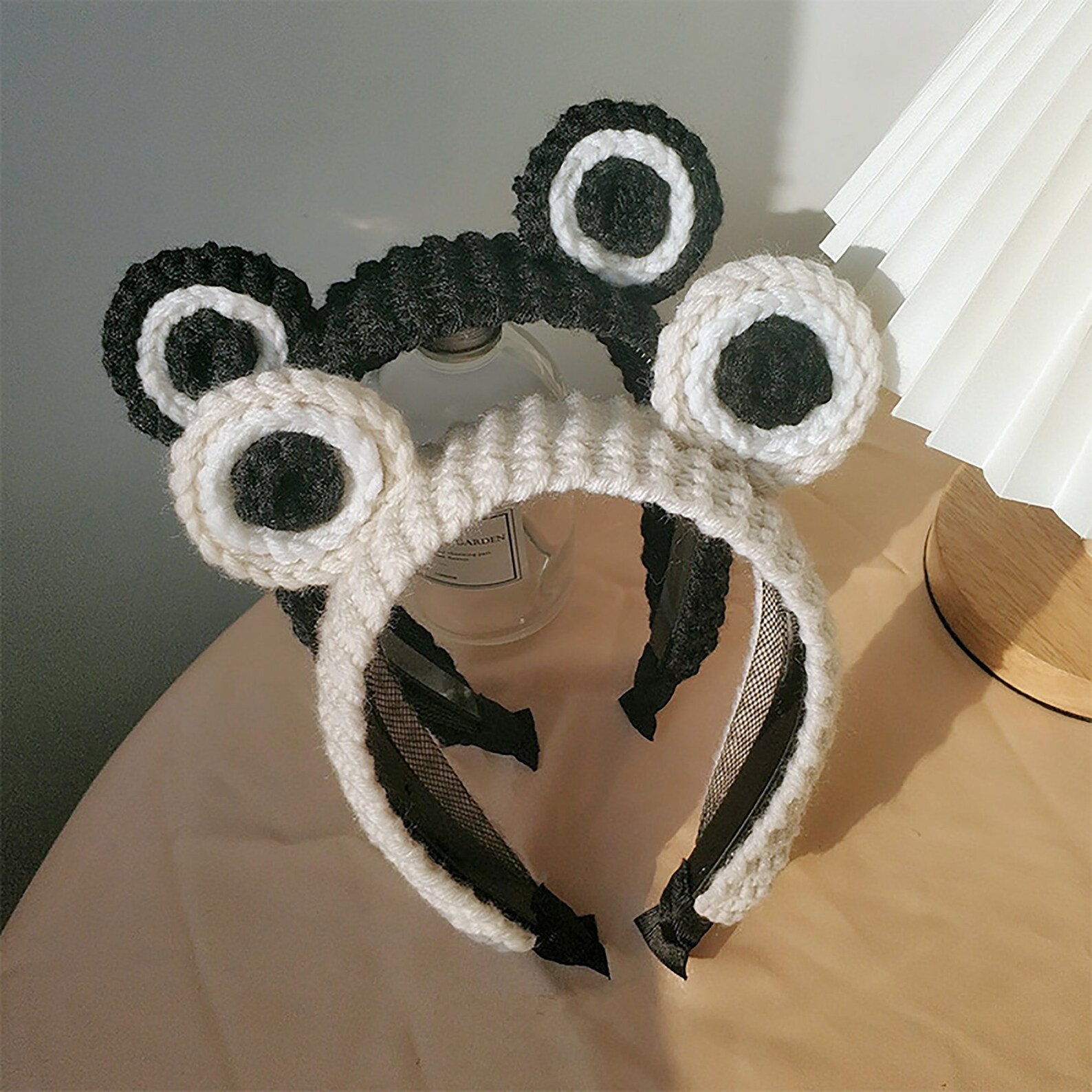 Knitted Frog Headband With Big Eyes Funny Frog Hairband for Etsy