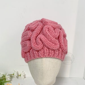 Creative Brain Design Knitted Hats, Funny Brain Beanie Hats, Cosplay Party for Adults, Autumn Winter Hats,Crochet Bonnet,Unique Gift for Her zdjęcie 4