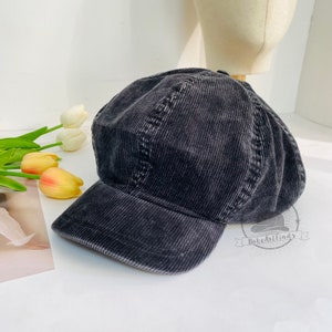 5 Farbe Retro Cord Einfarbig Achteckige Hüte, Herbst Winter Newsboy Caps für Frauen, Klassische Baker Boy Hüte, Cabbie Caps, Geschenk für Frauen Bild 1