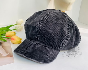 5 Color Retro Corduroy Solid Color Octagonal Hats, Autumn Winter Newsboy Caps for Women, Classic Baker Boy Hats, Cabbie Caps, Gift for Women