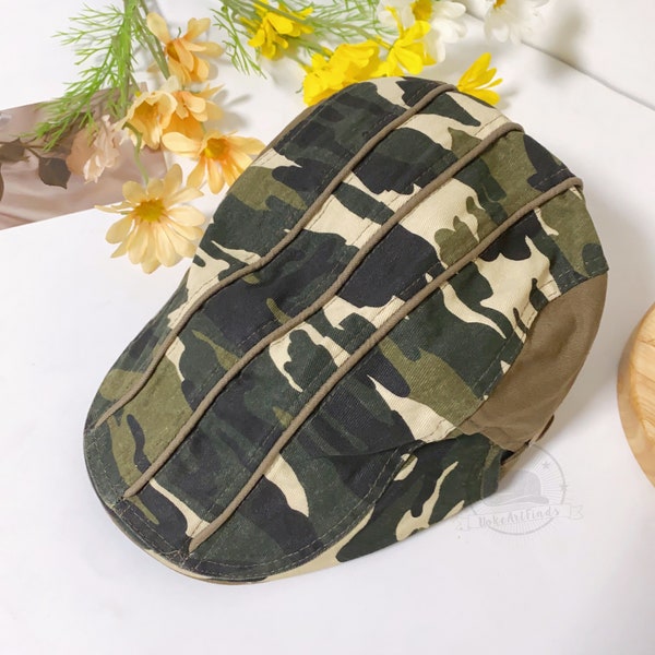 Fashion Camouflage Flat Hat, Washed Unisex Driving Caps, Peaky Blinders Hat, Irish Flat Caps, Ivy League Caps, Unique Father's Day Gifts