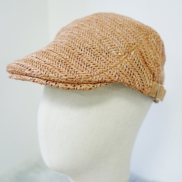 Vintage Straw Flat Caps, Irish Flat Caps, Summer Breathable Straw Hats, Peaky Blinders Hat for Men, Perfect Gift for Grandfather or Father