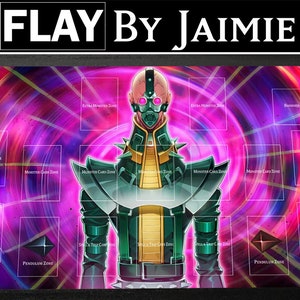 Tapete de juego YGO Jinzo con bolsa de transporte gratuita, Tapete de juego de duelo personalizado de tela premium, Impresión Ultra HD con superficie antideslizante,