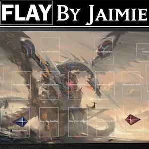YGO Spielmatte Cyber Dragon Infinity mit Gratis Tragetasche | Premium Stoff Benutzerdefinierte Duel TKG Matte | Ultra HD-Druck mit Anti-Rutsch-Oberfläche |