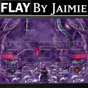YGO Playmat Zombie World avec sac de transport gratuit | Tapis Duel JCC personnalisé en tissu haut de gamme | Impression Ultra HD avec surface antidérapante |