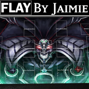 Tapete de juego YGO Exodia Necross con bolsa de transporte gratuita / Tapete de juego de mesa Duel TCG personalizado de tela prémium / Impresión Ultra HD con superficie antideslizante /