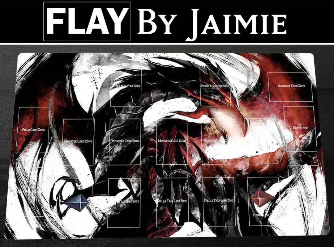 YGO Playmat Redeyes Black Dragon With Free Carry Bag Premium Fabric
