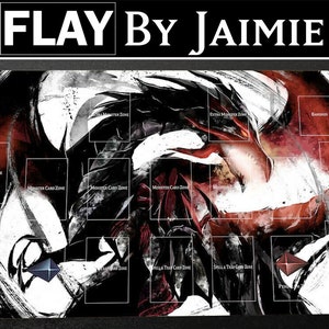 thumbnail image 2 of Red-Eyes Darkness Dragon TCG Playmat – 23.6x13.8 Inches, Rubber, With Free Bag – Anime Game Mat 2 of 6