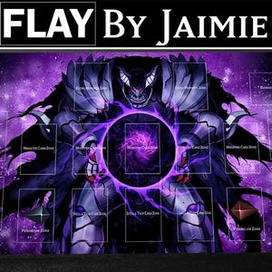 Tapete de juego YGO Caius the Shadow Monarch con bolsa de transporte gratuita / Tapete de juego de mesa Duel TCG personalizado de tela prémium / Impresión Ultra HD con superficie antideslizante /