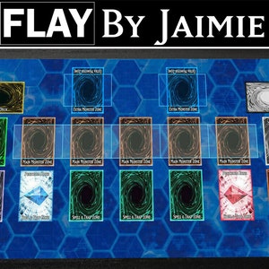 YGO Tapis de jeu hexagonal avec zones classiques et sac de transport gratuit | Tapis Duel JCC personnalisé en tissu haut de gamme |