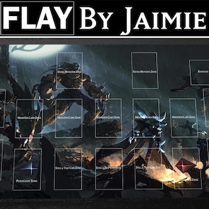 YGO Spielmatte Destiny HELDEN mit gratis Tragetasche | Premium Fabric Custom Duel Mat | Ultra HD-Druck mit Anti-Rutsch-Oberfläche |