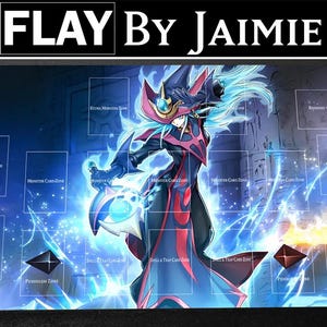 YGO Tapis de jeu Silent Magician LV8 avec sac de transport gratuit | Tapis Duel JCC personnalisé en tissu haut de gamme | Impression Ultra HD avec surface antidérapante |