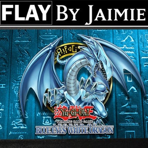 YGO Playmat Legend of Blue-Eyes con bolsa de transporte gratuita/alfombrilla de duelo TCG personalizada de tela premium/impresión Ultra HD con superficie antideslizante