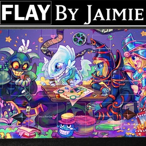 YGO Krabbeldecke Toon Party mit Gratis Tragetasche | Premium Stoff Benutzerdefinierte Duel TKG Matte | Ultra HD-Druck mit Anti-Rutsch-Oberfläche |