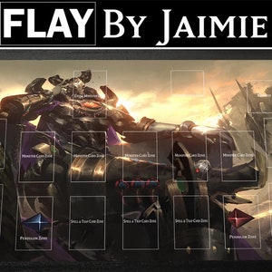 YGO Playmat Eldlich le Seigneur d'or avec sac de transport gratuit | Tapis Duel JCC personnalisé en tissu haut de gamme | Impression Ultra HD avec surface antidérapante |