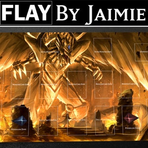 Tapete de juego YGO El dragón alado de Ra con bolsa de transporte gratuita, Tapete de juego de duelo personalizado de tela premium, Impresión Ultra HD con superficie antideslizante,