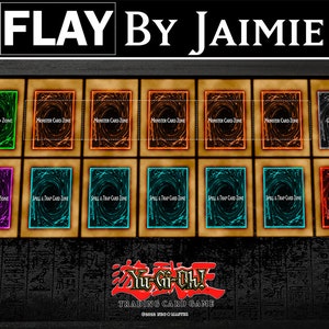 Tapete de juego YGO con diseño retro clásico de la vieja escuela y bolsa de transporte gratuita / Tapete de TCG de duelo personalizado de tela prémium /