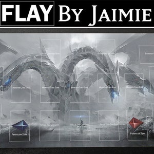 Tapete de juego YGO Cyber End Dragon con bolsa de transporte gratuita / Tapete de juego de mesa Duel TCG personalizado de tela prémium / Impresión Ultra HD con superficie antideslizante /