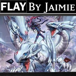 YGO Playmat Dragon Magia Master avec sac de transport gratuit | Tapis Duel JCC personnalisé en tissu haut de gamme | Impression Ultra HD avec surface antidérapante |