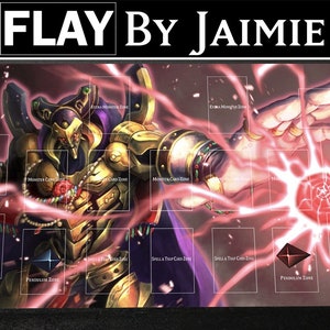 YGO Playmat Eldlich le Seigneur d'or avec sac de transport gratuit | Tapis Duel JCC personnalisé en tissu haut de gamme | Impression Ultra HD avec surface antidérapante |