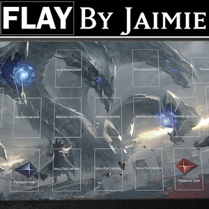 Tapete de juego YGO Chimeratech Overdragon con bolsa de transporte gratuita, Tapete de juego de duelo personalizado de tela premium, Impresión Ultra HD con superficie antideslizante,