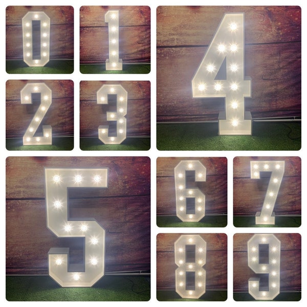 Light up Numbers Etsy UK