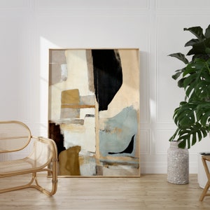 Neutral Wabi Sabi Wand Kunst Japandi Abstrakte Kunstdruck Erdige gedeckte Farben Moderne minimalistische Kunst Skandinavisches Dekor