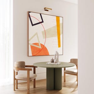 Toile imprimée Bauhaus aux couleurs vives - Art mural géométrique maximaliste encadré - Décoration murale stimulante