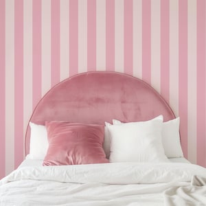 Blush Pink Nursery Wallpaper Striped Peel And Stick Wallpaper Soft Pastel Girls Room Wall Decor Playroom Accent Wall Removable Wallpaper