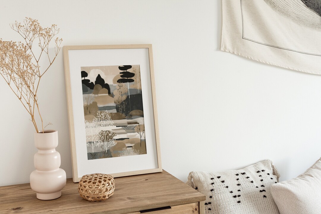 Japandi Wall Art Neutral Wabi Sabi Abstract Art Print Scandinavian ...