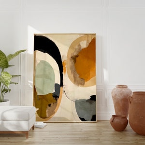 Wabi Sabi Neutral Wall Art. Japandi Abstract Art Print. Terracotta Colours Modern Minimalist Art. Scandinavian Decor.