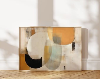 Japandi Abstract Terracotta Canvas Wabi Sabi Neutral Wall Art Modern Minimalist Art Print Poster Contemporary Zen Decor
