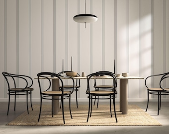 Striped Peel And Stick Wallpaper Black And White Stripes Removable Wallpaper Scandinavian Minimalist Wallpaper Elegant Living Room Classic