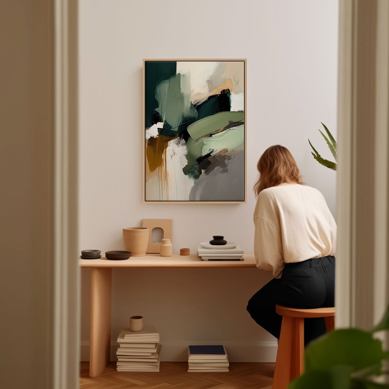 Abstract Art Print Trendy Living Room and Bedroom Decor