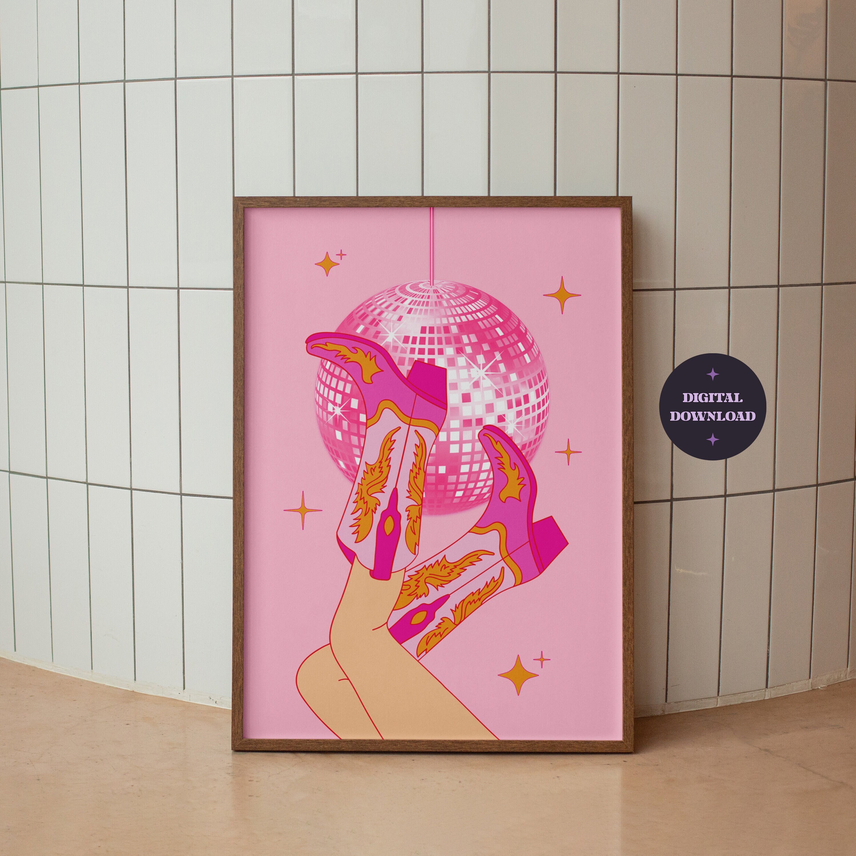 Pink Disco - Art Print – Rebecca Illustrated