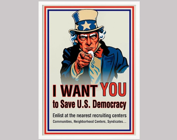 Retro Uncle Sam Poster: Patriotic Wall Art (digital Download A3/A4