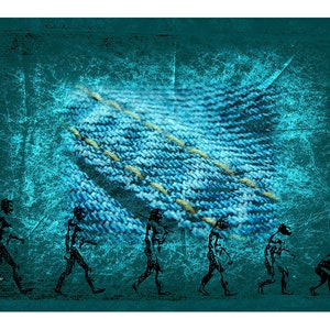 Human Evolution Modern Art Poster: Canvas Painting (Digital Download)
