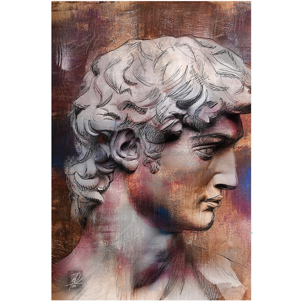 David Sculpture,Michelangelo Artist,Masterpiece,Renaissance,Home Decor,Graphic Artwork,Fine Illustration,Culture,MuseumPoster,David Drawing,