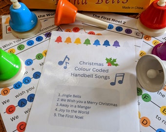 6 Colour Coded Handbells Christmas Songs