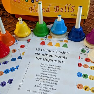 12 Colour Coded Handbell Song Sheets - Etsy