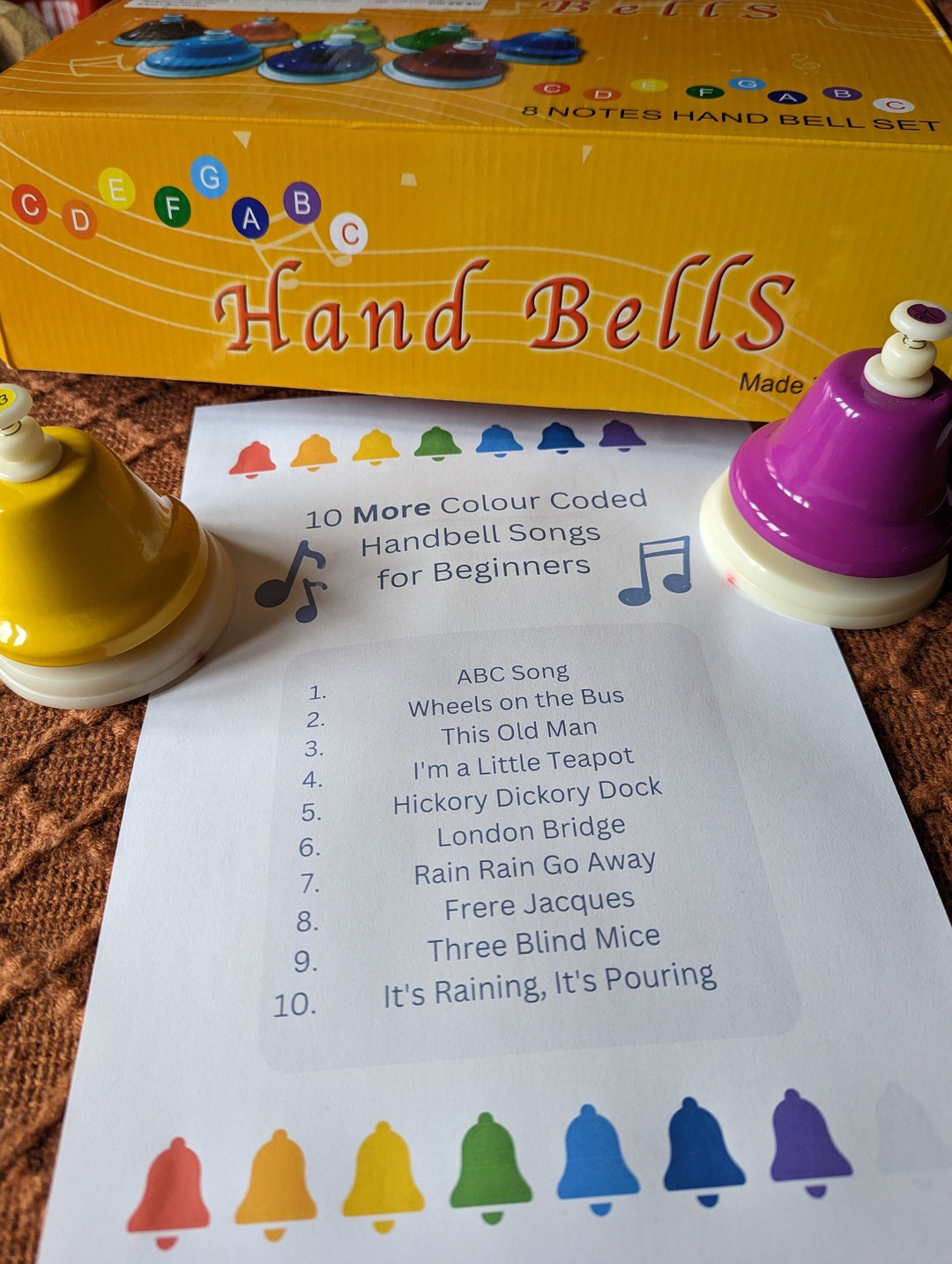 10 Colour Coded Handbell Songs Etsy