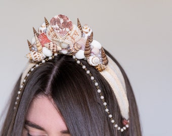 Mermaid Sea Shell Boho Crown Headband