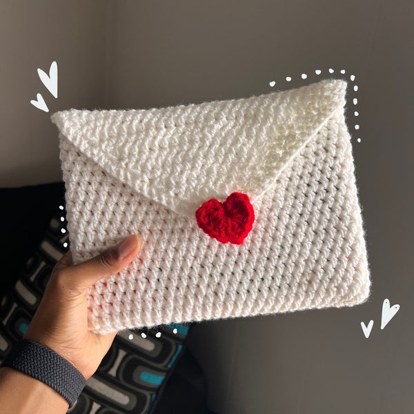 Crochet Love Letter Book Sleeve | Handmade | 3 Colors| Made to Order