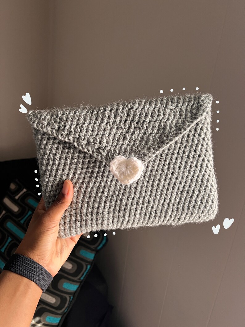 Crochet Love Letter Book Sleeve Handmade 3 Colors Made to Etsy