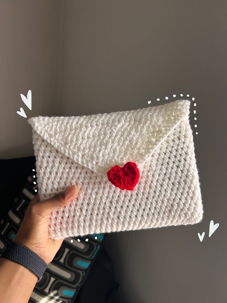 Crochet Love Letter Book Sleeve Handmade 3 Colors Made to Etsy