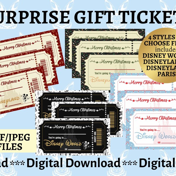 Printable Disneyworld Ticket - Etsy
