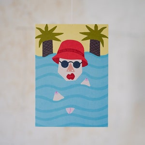 Relax Baby Be Cool - Postkarte, Karte DIN A6, Art Print, Urlaubskarte